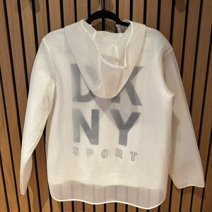 DKNY Sport White Mesh Hoodie